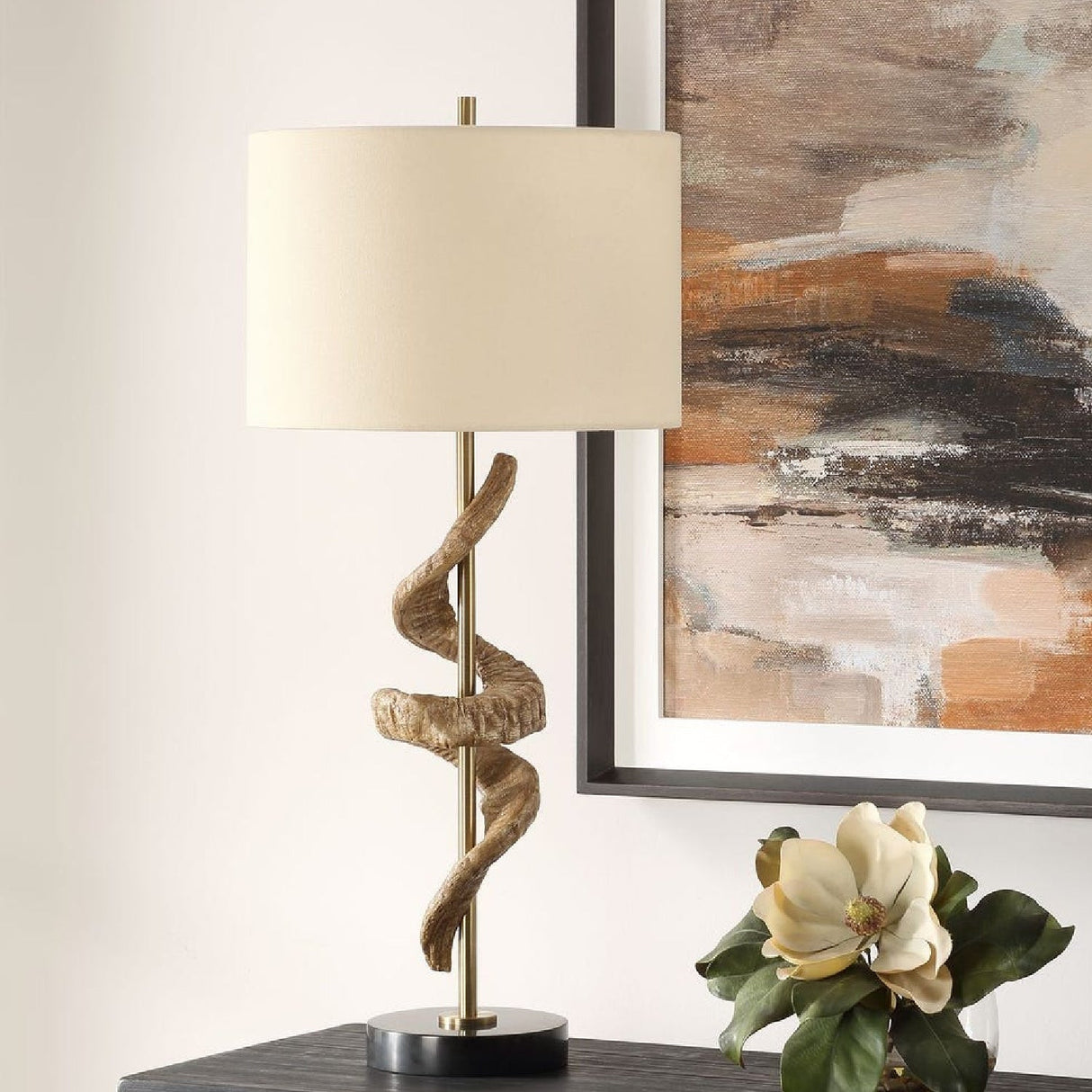 Modern European furniture - Horn-Inspired Base Table Lamp by Uttermost Rams Horn - www.oroa.com