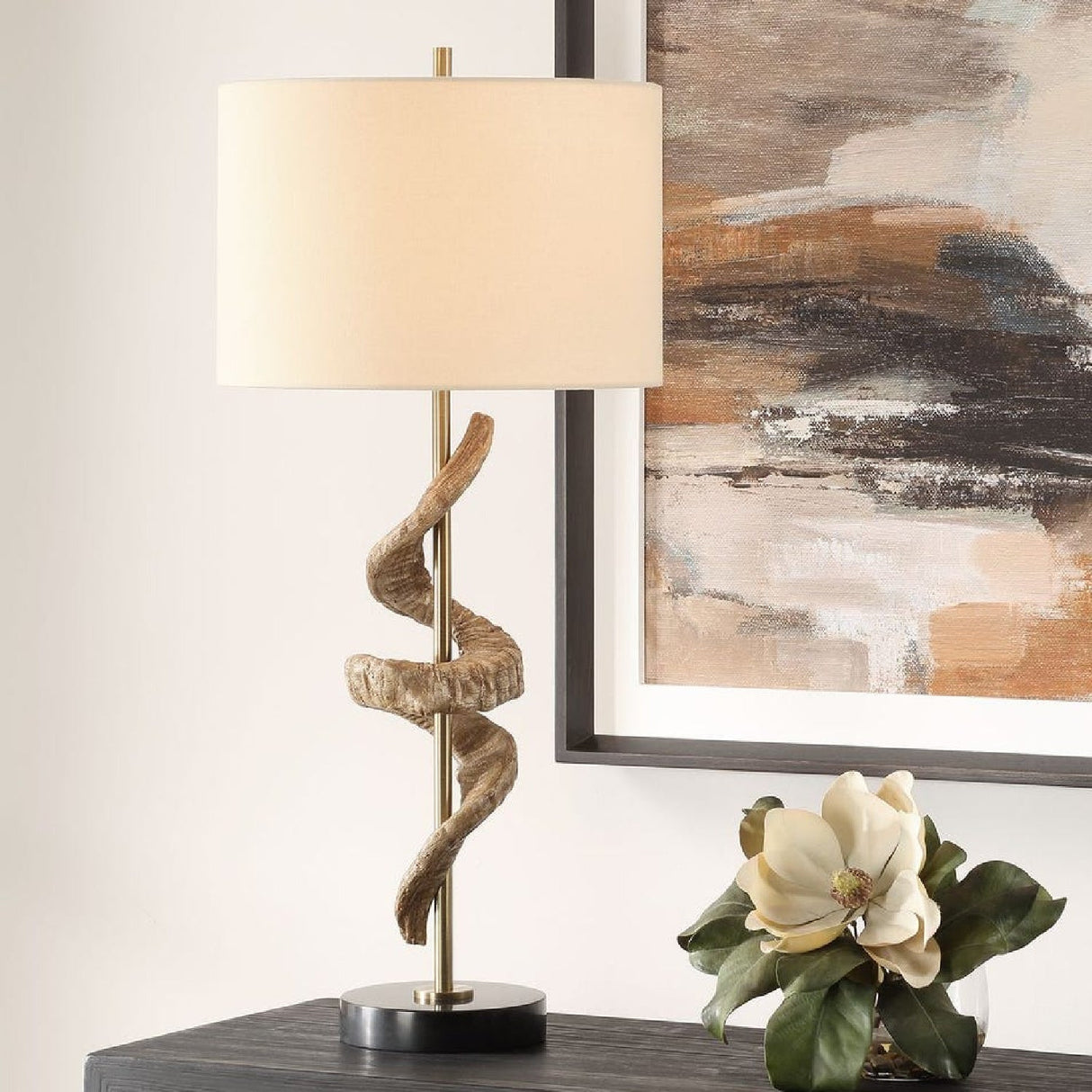 Modern European furniture - Horn-Inspired Base Table Lamp by Uttermost Rams Horn - www.oroa.com