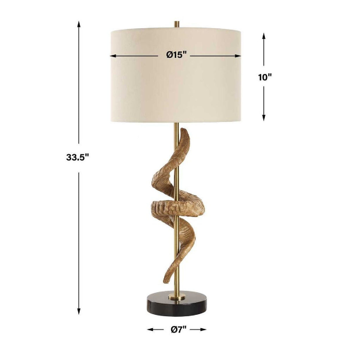 Modern European furniture - Horn-Inspired Base Table Lamp by Uttermost Rams Horn - www.oroa.com