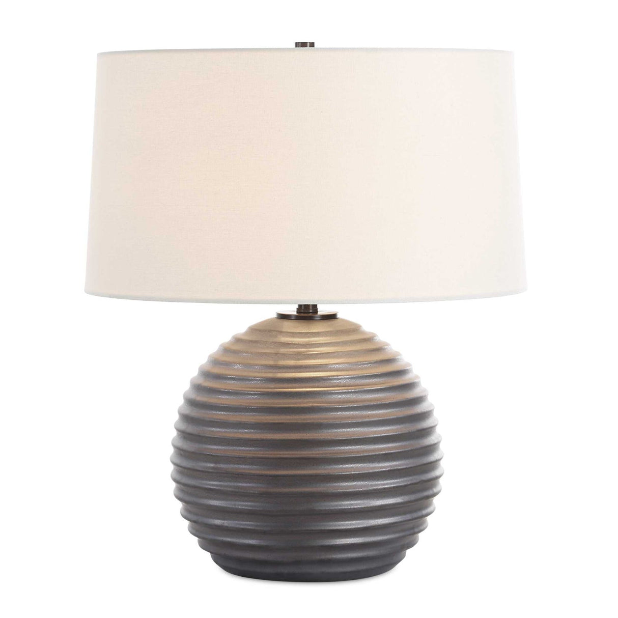 Bronze Ribbed Ceramic Table Lamp by Uttermost Chelsom