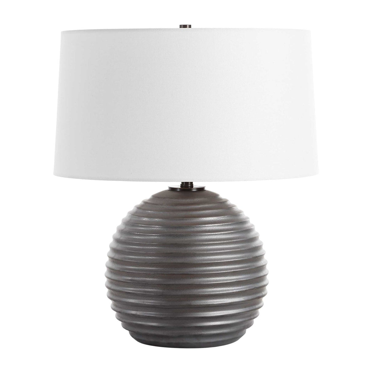 Bronze Ribbed Ceramic Table Lamp by Uttermost Chelsom, alternate view 3