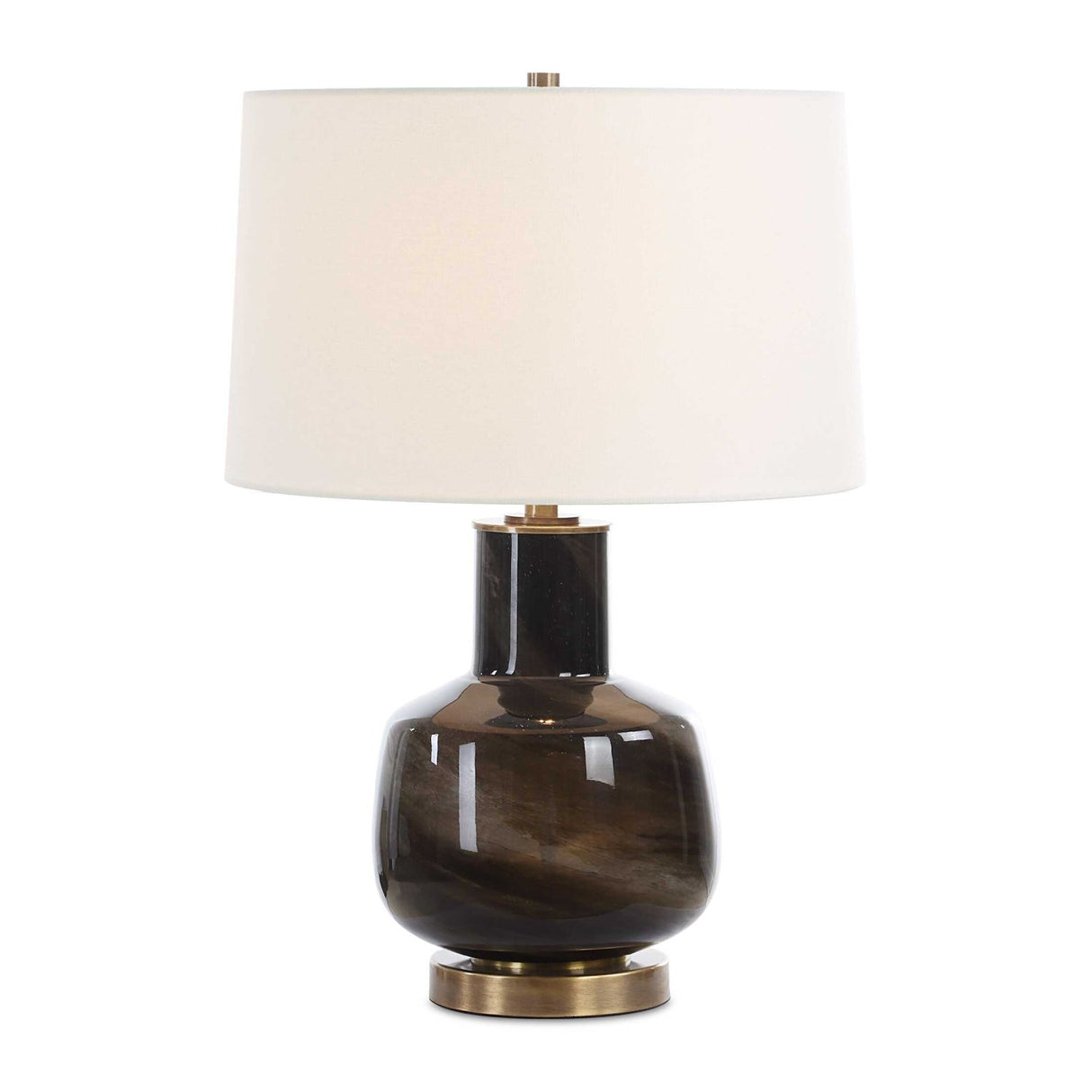 Modern European furniture - Smoky Black Glass Table Lamp by Uttermost Buchanan - www.oroa.com