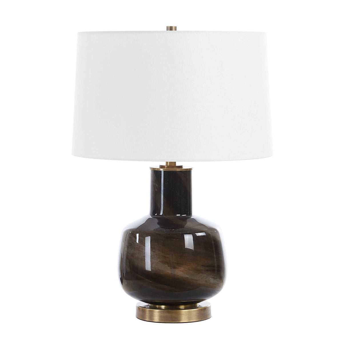Modern European furniture - Smoky Black Glass Table Lamp by Uttermost Buchanan - www.oroa.com