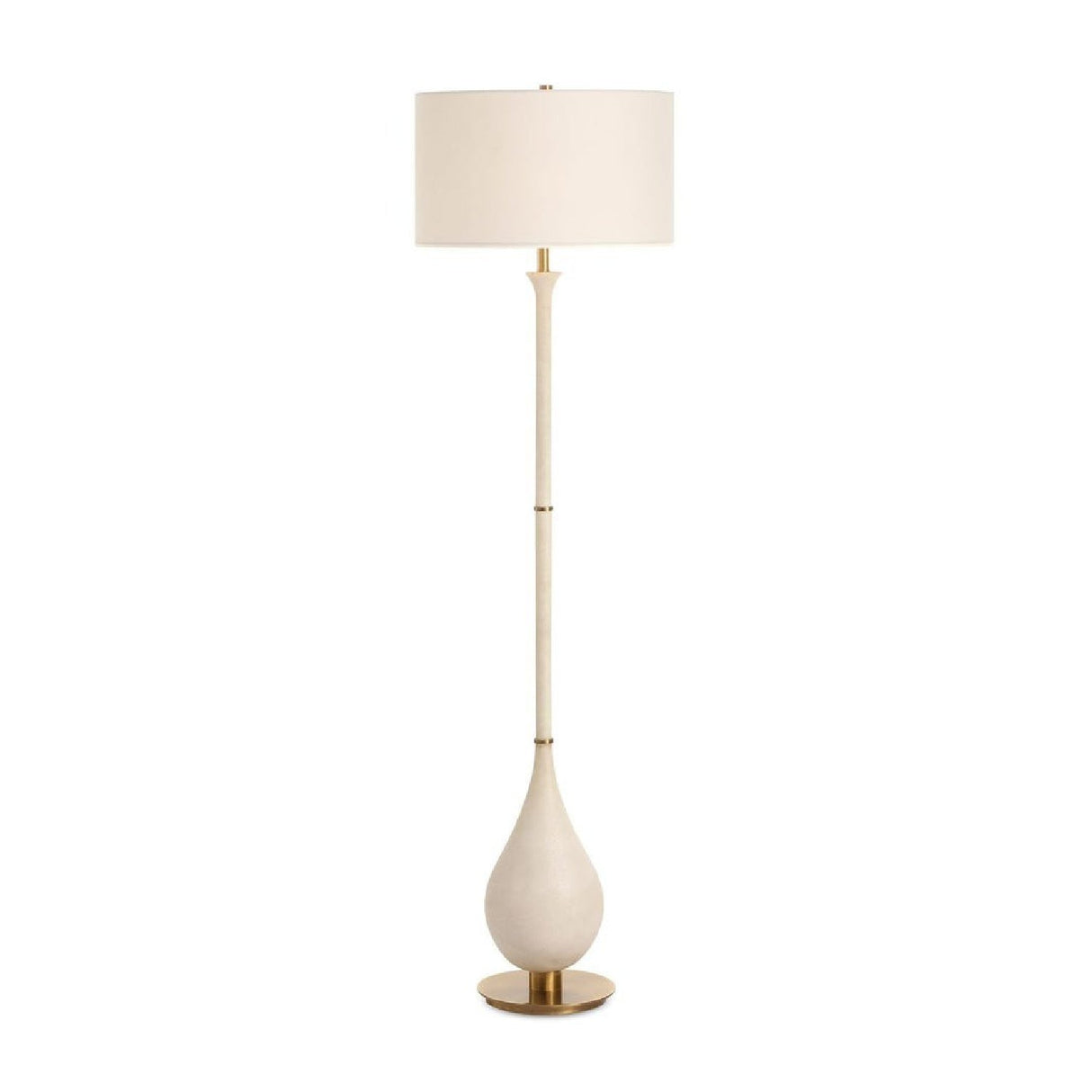 White Man-Made Stone Floor Lamp by Uttermost Dewdrop, alternate view 3