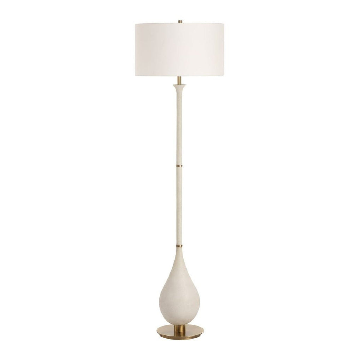 White Man-Made Stone Floor Lamp by Uttermost Dewdrop