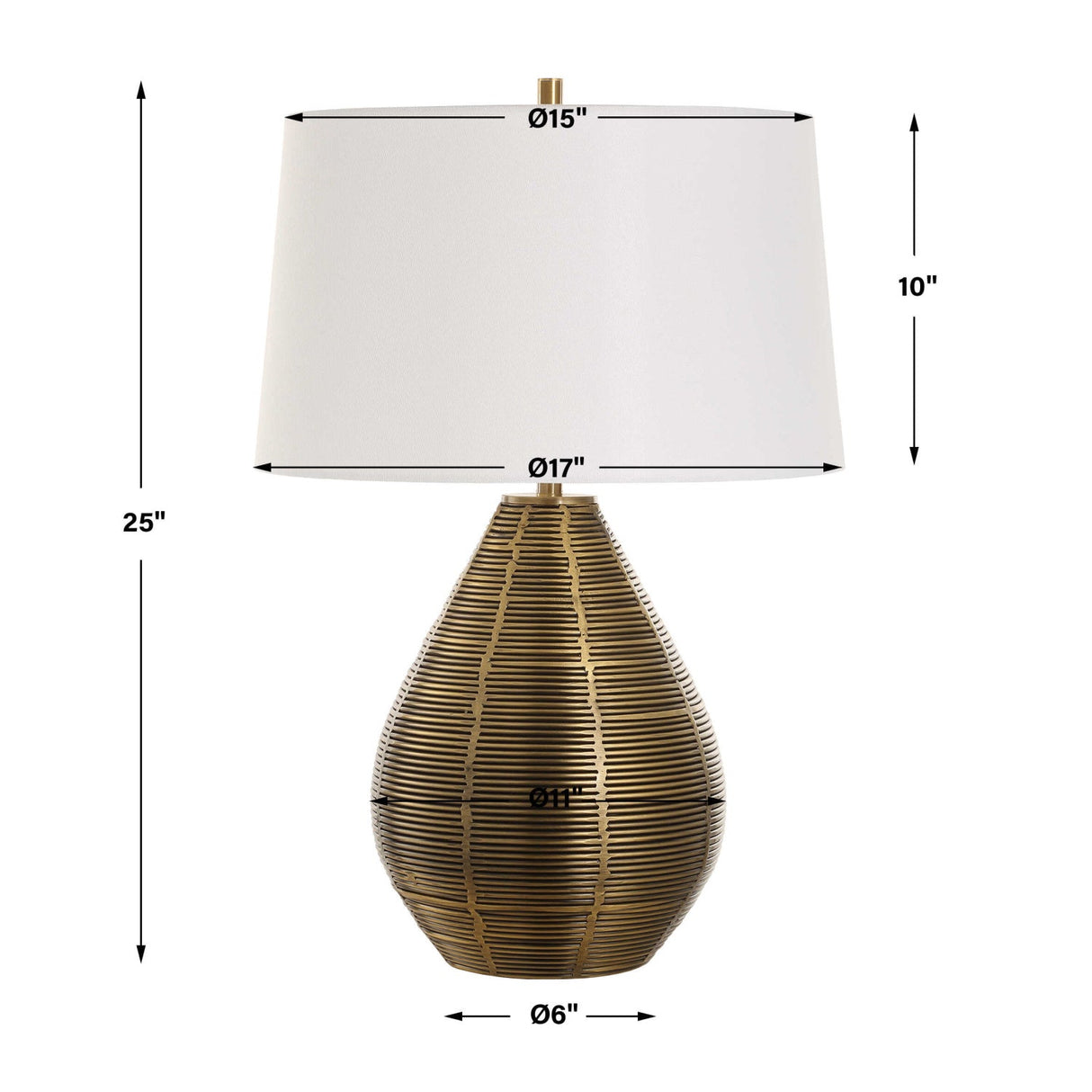 Modern European furniture - Brass Plated Table Lamp by Uttermost Knowles - www.oroa.com