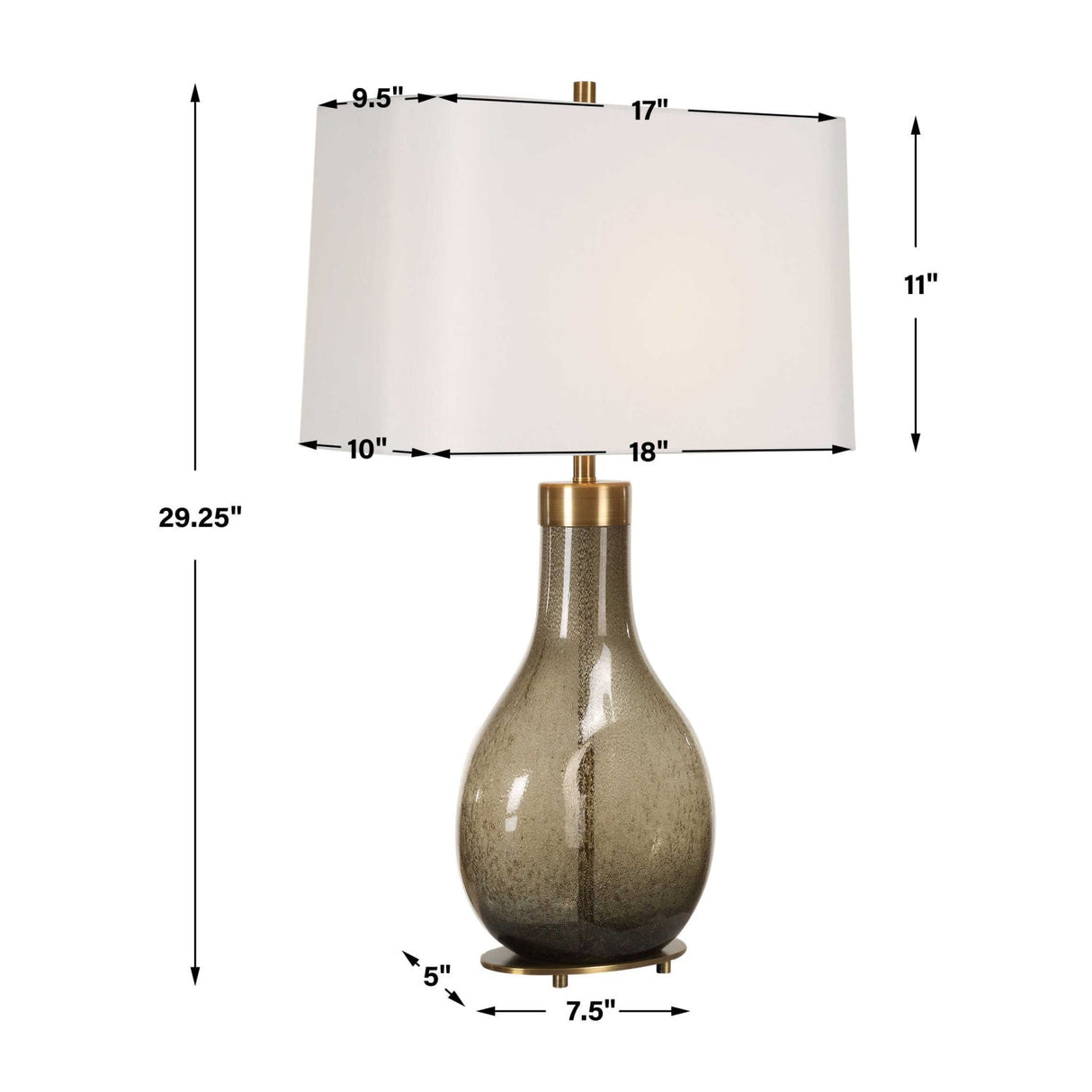 Modern European furniture - Seeded Teardrop Glass Table Lamp by Uttermost Shyla - www.oroa.com