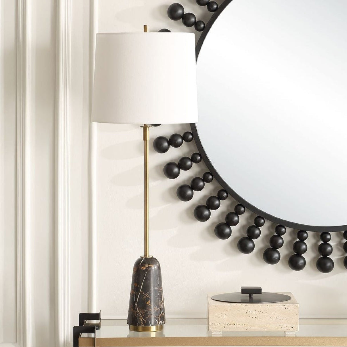 Black Marble Base Buffet Lamp by Uttermost Jenson, alternate view 6