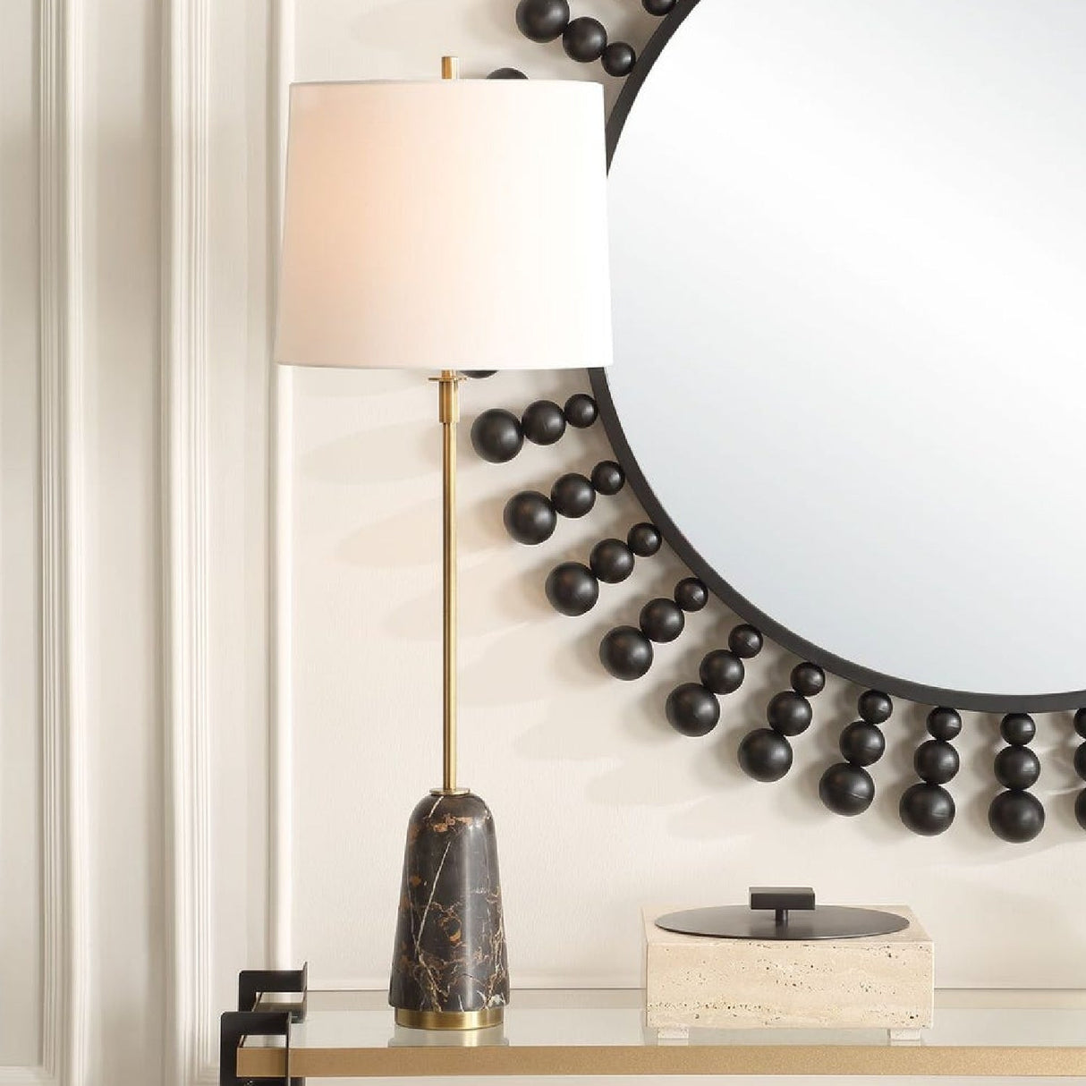 Black Marble Base Buffet Lamp by Uttermost Jenson, alternate view 2