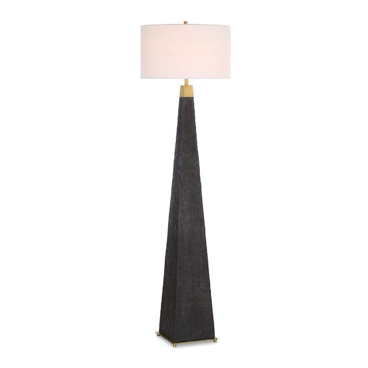 Tapered Burned Wood-Look Floor Lamp by Uttermost Lathey