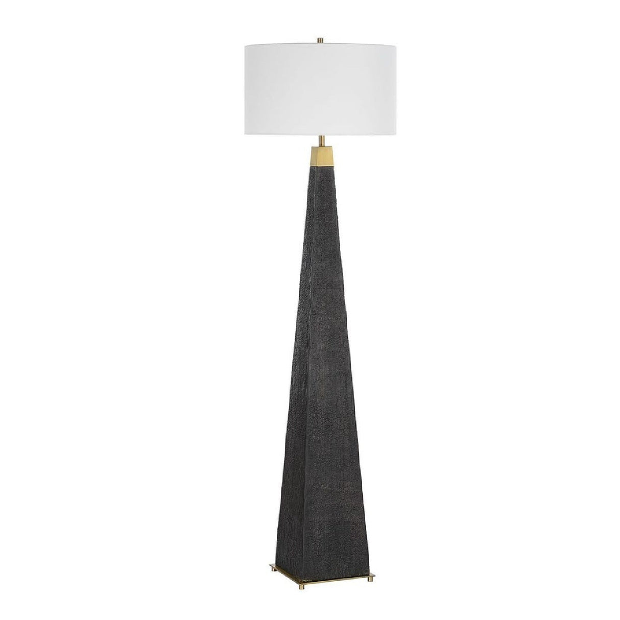 Tapered Burned Wood-Look Floor Lamp by Uttermost Lathey, alternate view 3