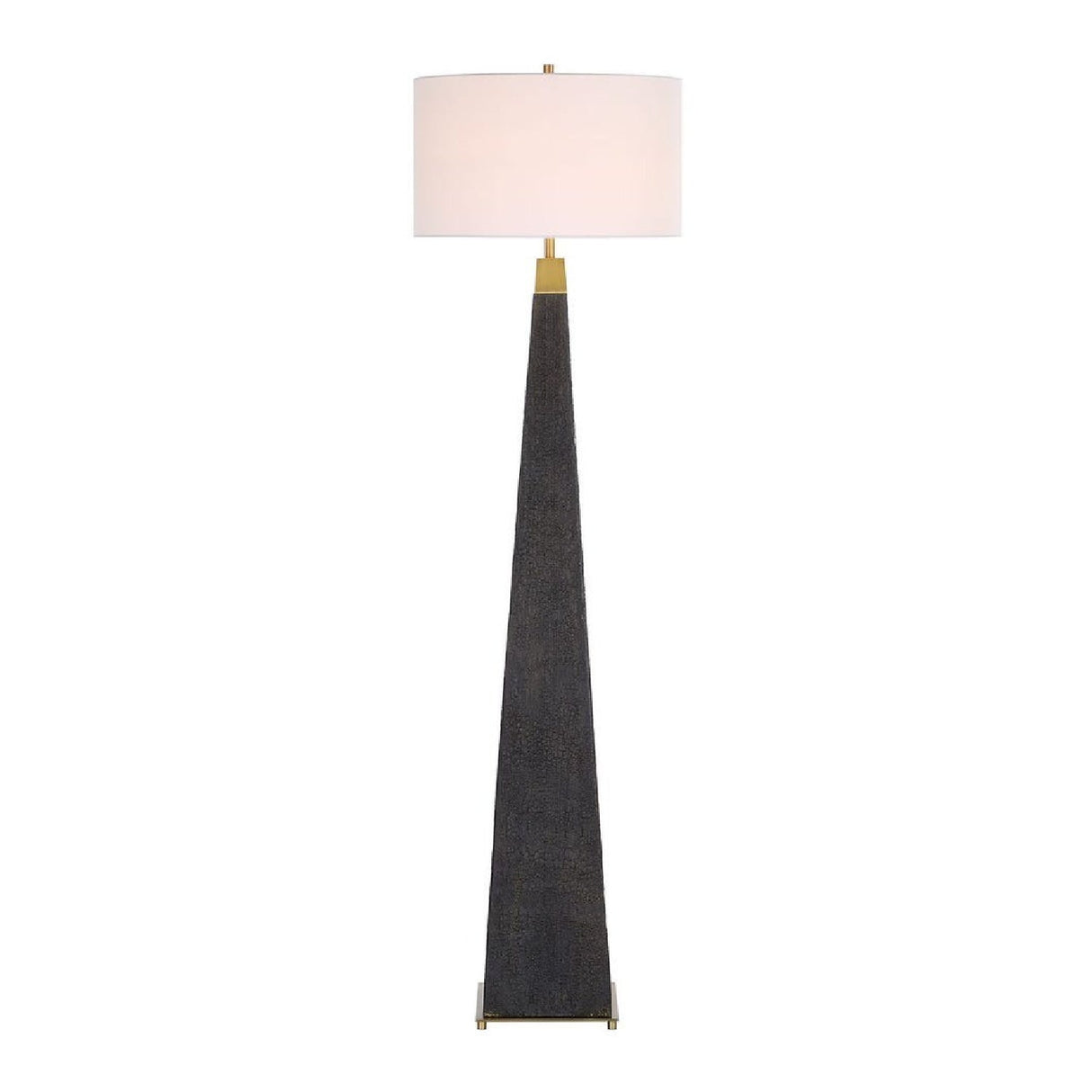 Tapered Burned Wood-Look Floor Lamp by Uttermost Lathey, alternate view 4