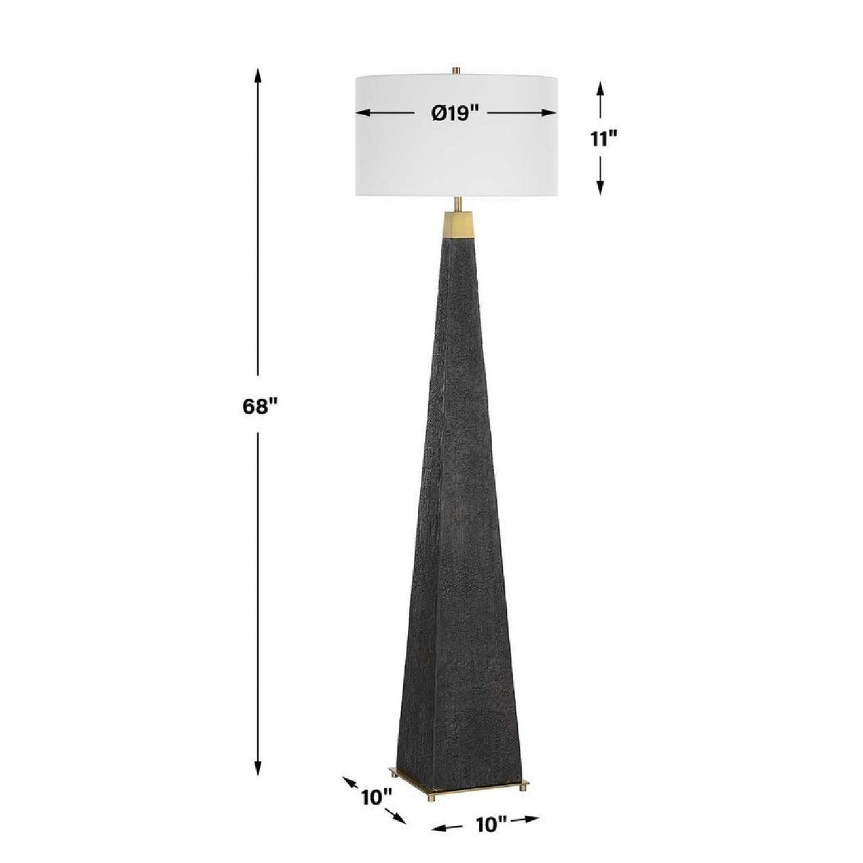 Tapered Burned Wood-Look Floor Lamp by Uttermost Lathey, alternate view 5