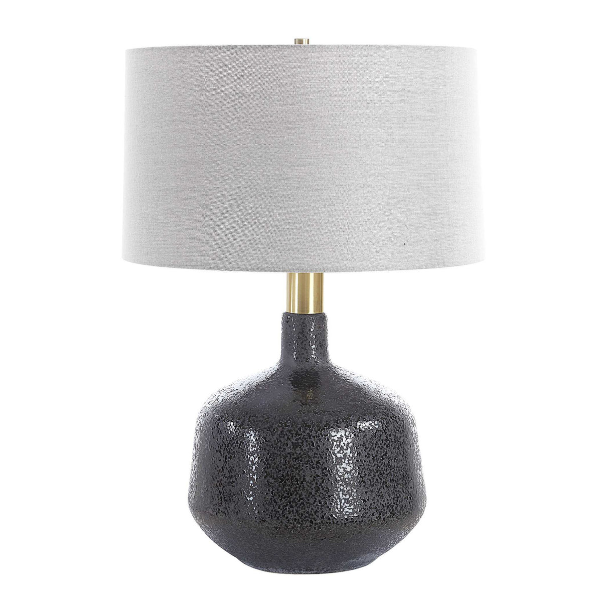 Modern European furniture - Mottled Black Ceramic Table Lamp - www.oroa.com
