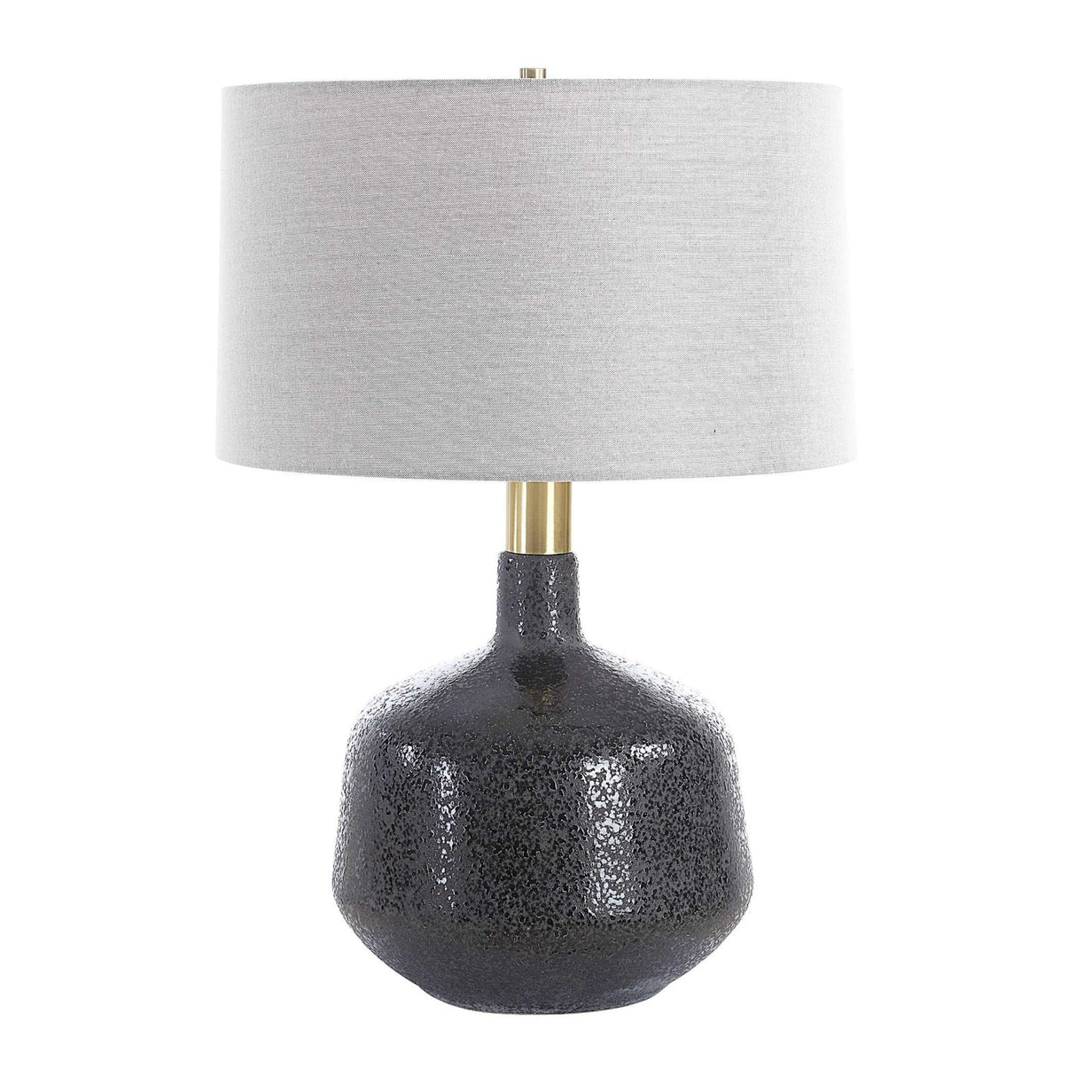 Mottled Black Ceramic Table Lamp by Uttermost Flanagan, alternate view 3