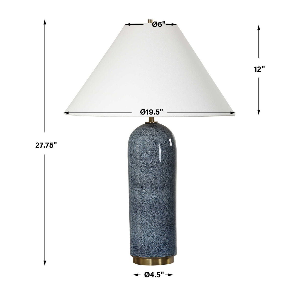 Modern European furniture - Blue Glaze Ceramic Table Lamp - www.oroa.com