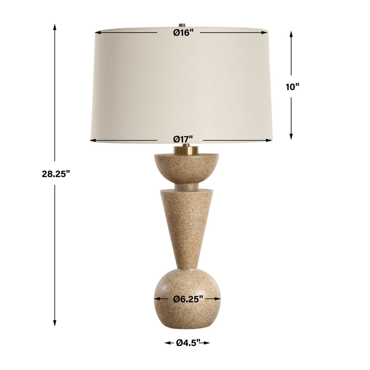 Modern European furniture - Geometrical Stone Table Lamp - www.oroa.com