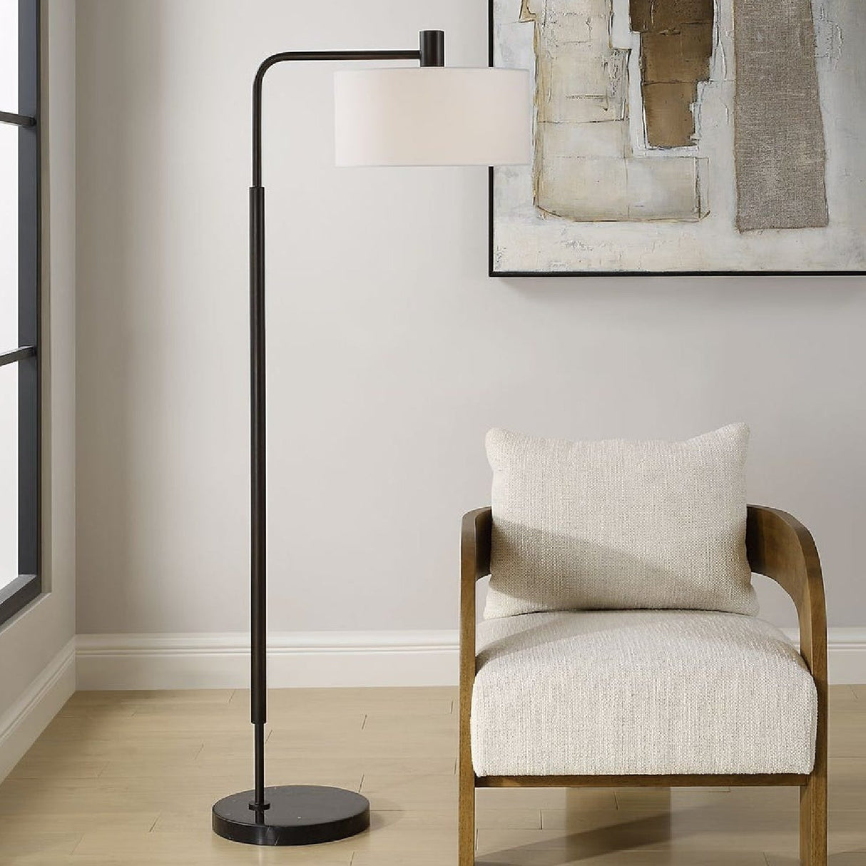 Bronze Steel Floor Lamp by Uttermost Richie, alternate view 2