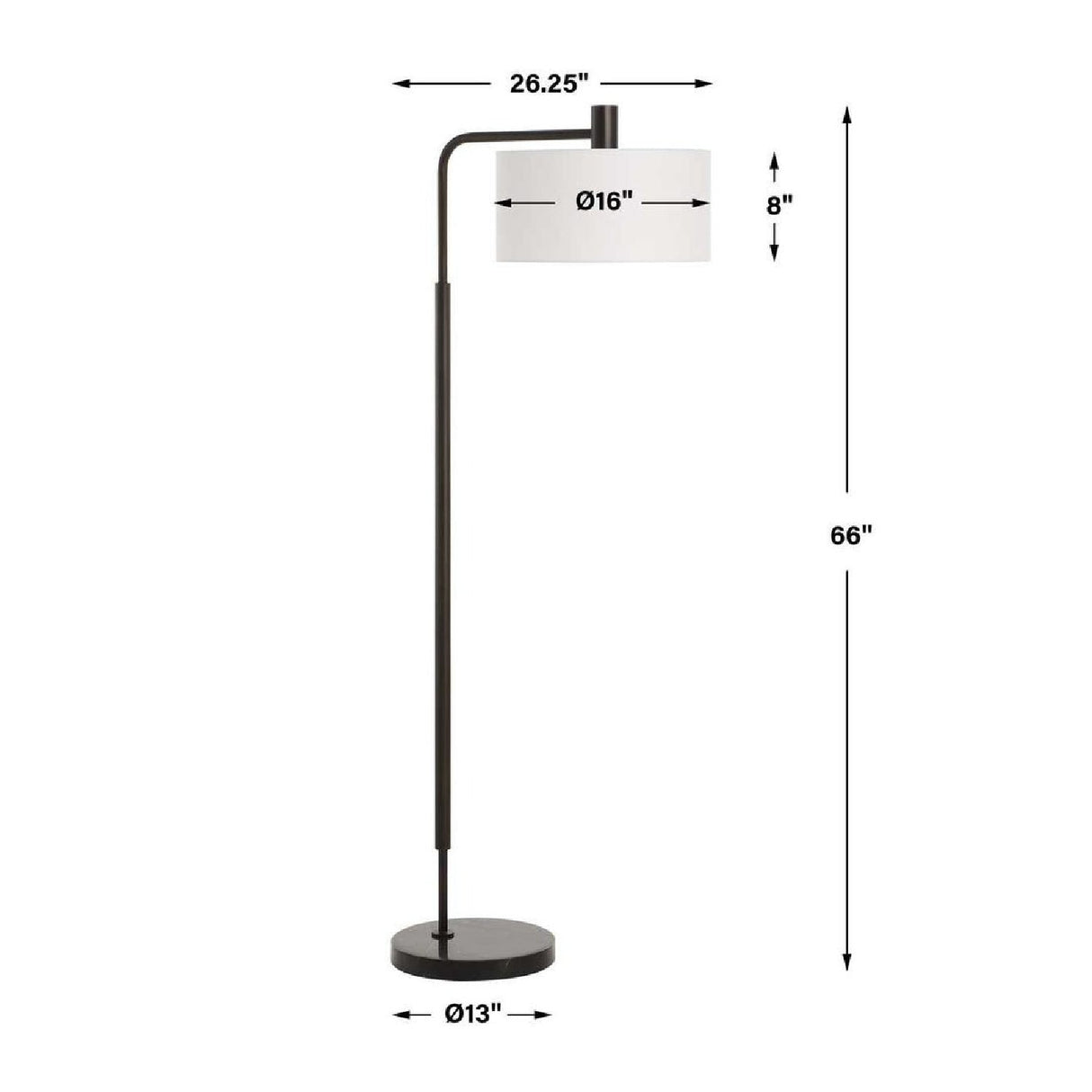 Bronze Steel Floor Lamp by Uttermost Richie, alternate view 4