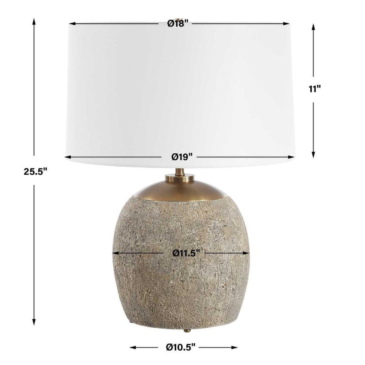 Modern European furniture - Brown Concrete Table Lamp by Uttermost Raylan - www.oroa.com