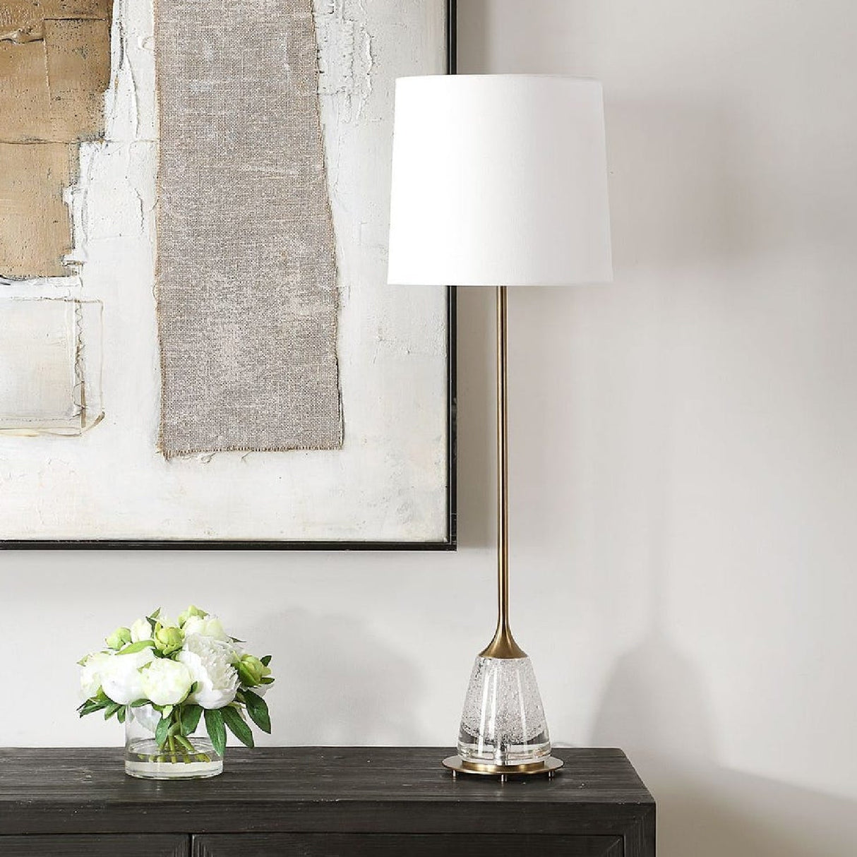 Seeded Glass Buffet Lamp by Uttermost Alistair, alternate view 2