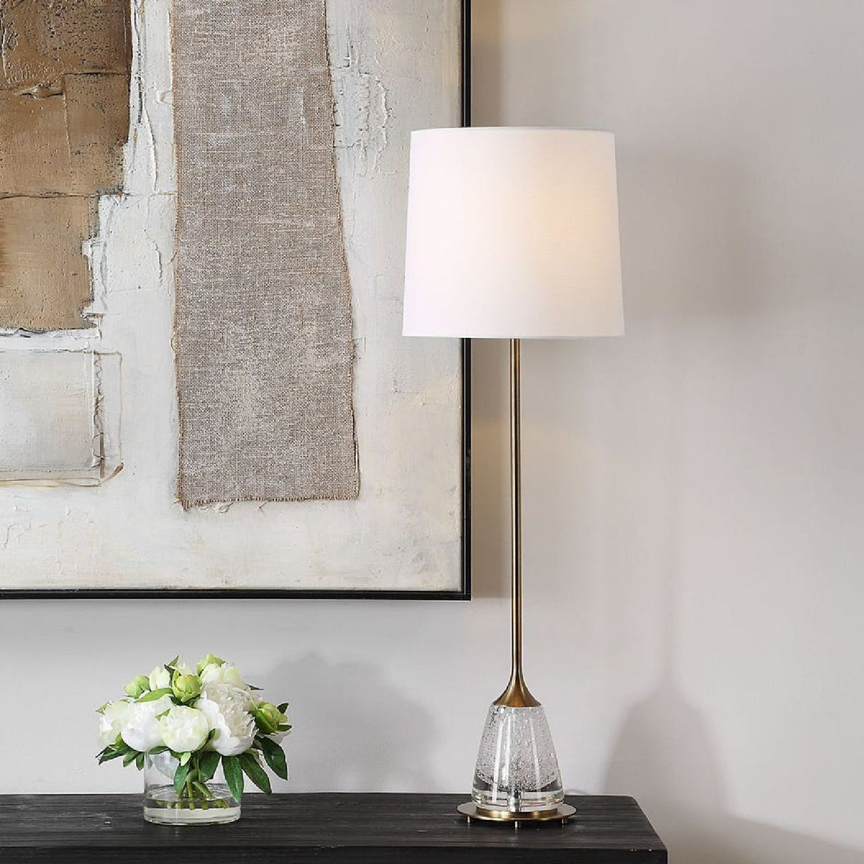 Seeded Glass Buffet Lamp by Uttermost Alistair, alternate view 7