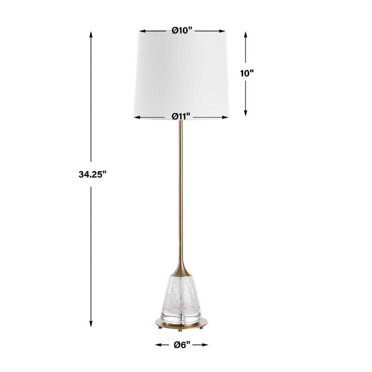 Seeded Glass Buffet Lamp by Uttermost Alistair, alternate view 5