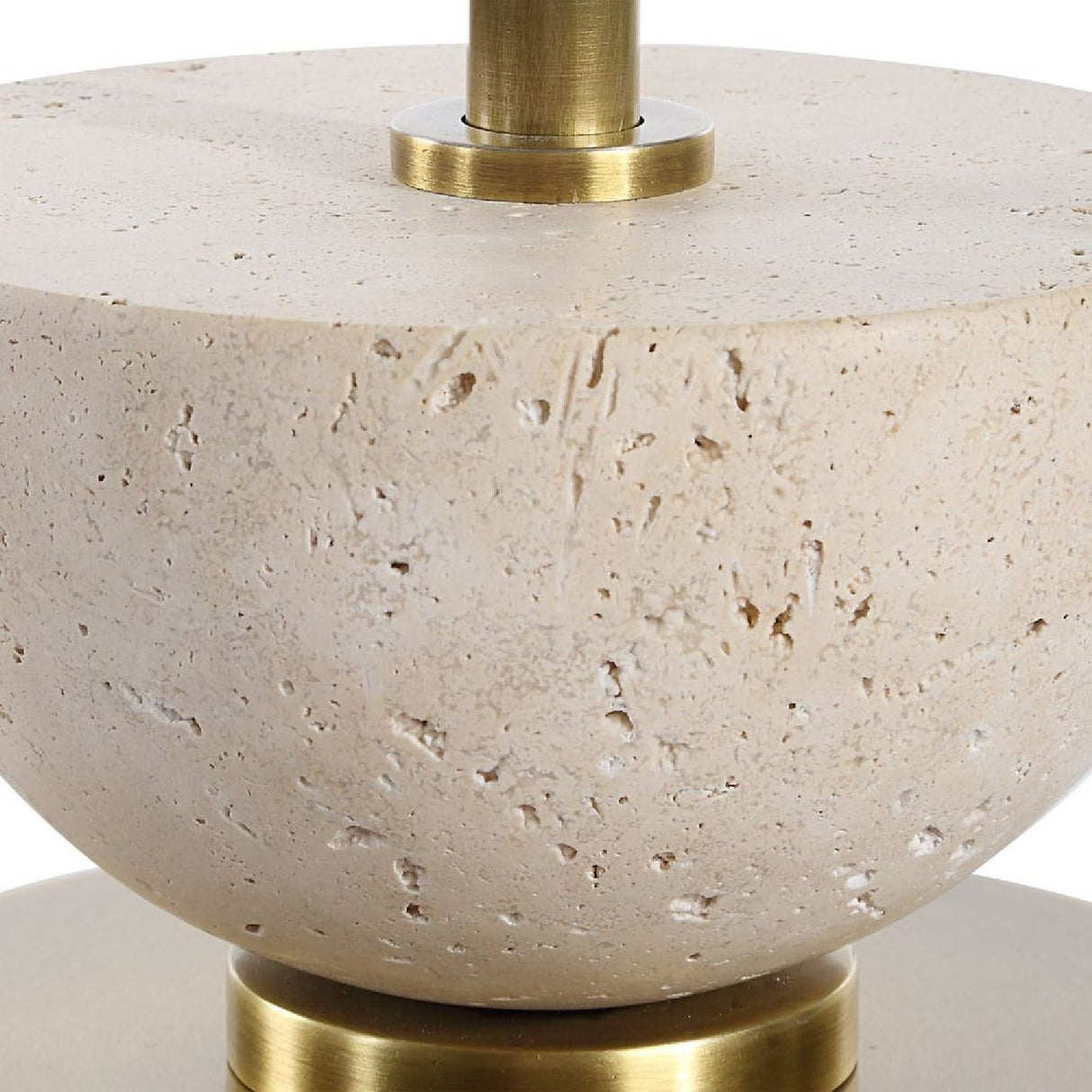 Travertine Accented Buffet Lamp | Uttermost Hemisphere