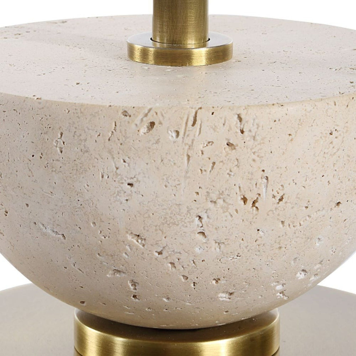 Travertine Accented Buffet Lamp by Uttermost Hemisphere, alternate view 5