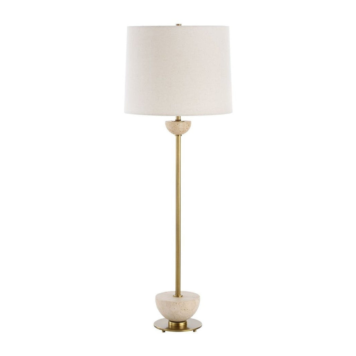 Travertine Accented Buffet Lamp by Uttermost Hemisphere, alternate view 3