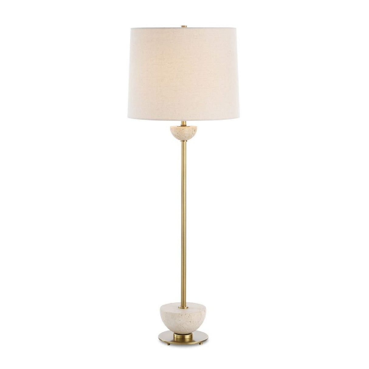 Travertine Accented Buffet Lamp by Uttermost Hemisphere