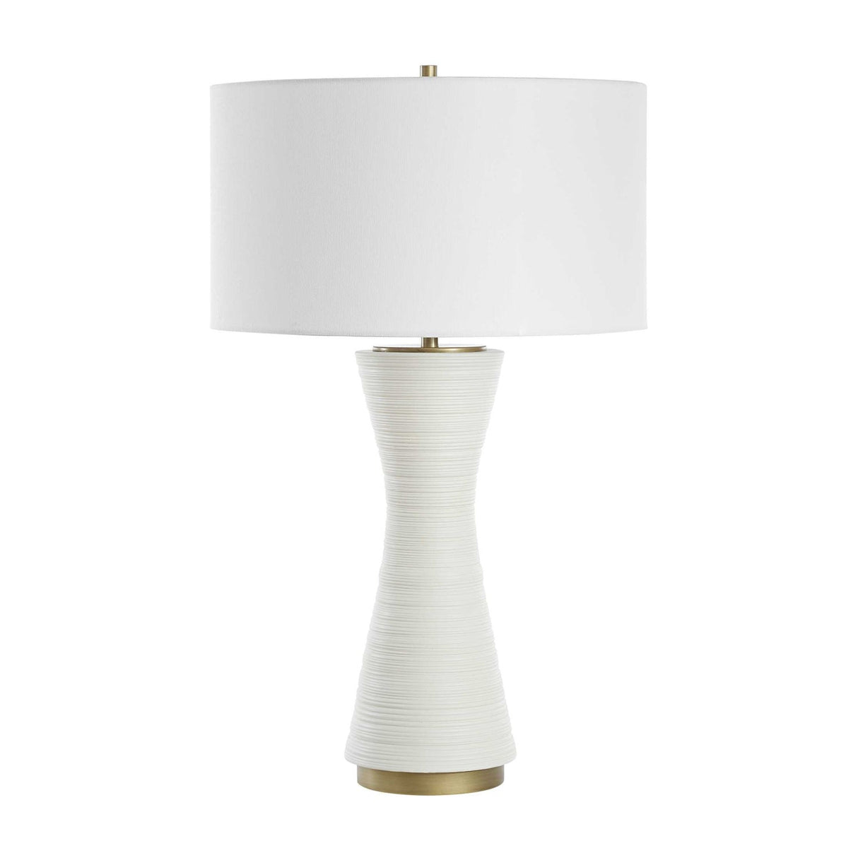 White Ceramic Table Lamp by Uttermost Ridgeline, alternate view 3