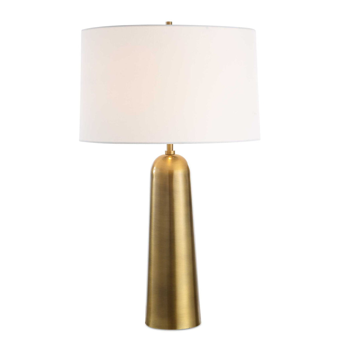 Modern European furniture - Antique Brass Cylindrical Table Lamp - www.oroa.com