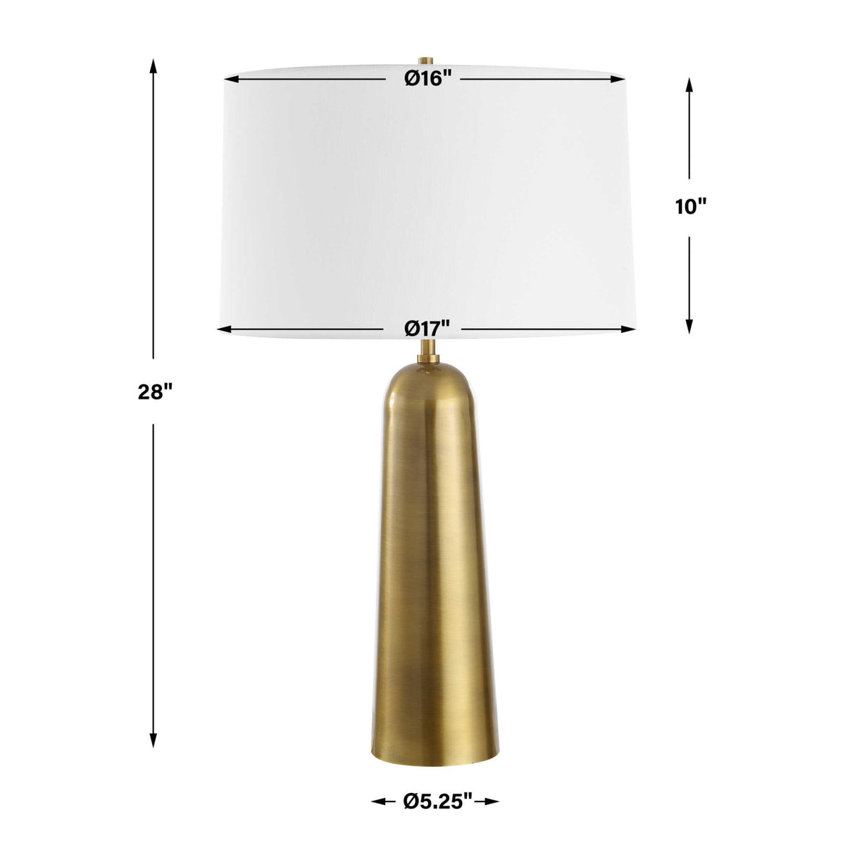 Antique Brass Cylindrical Table Lamp | Oroa.com