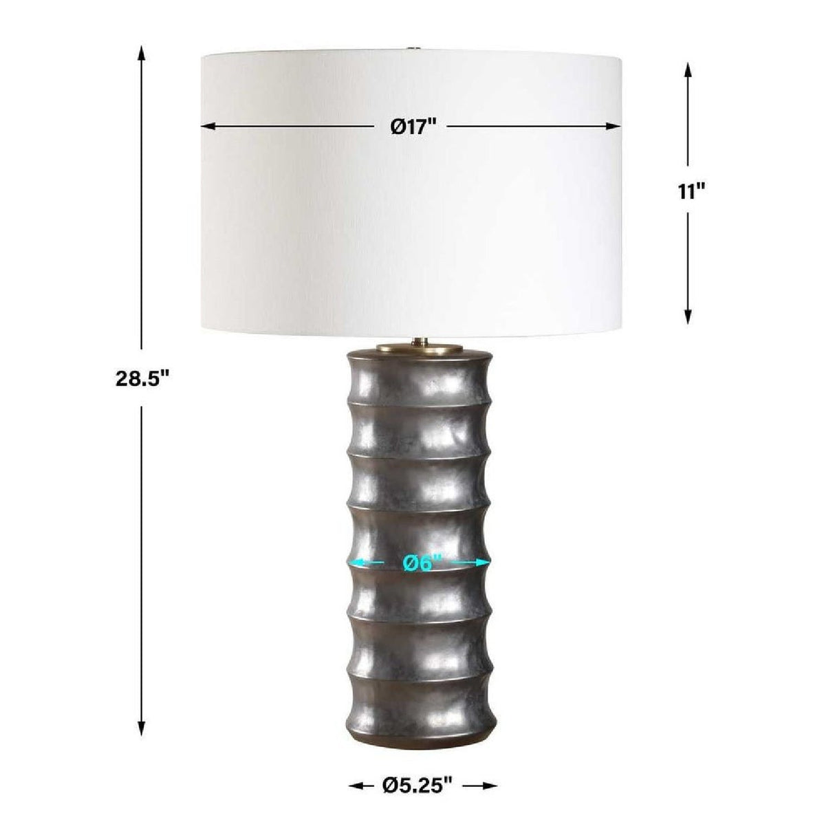 Modern European furniture - Bronze Porcelain Scalloped Table Lamp by Uttermost Corvair - www.oroa.com