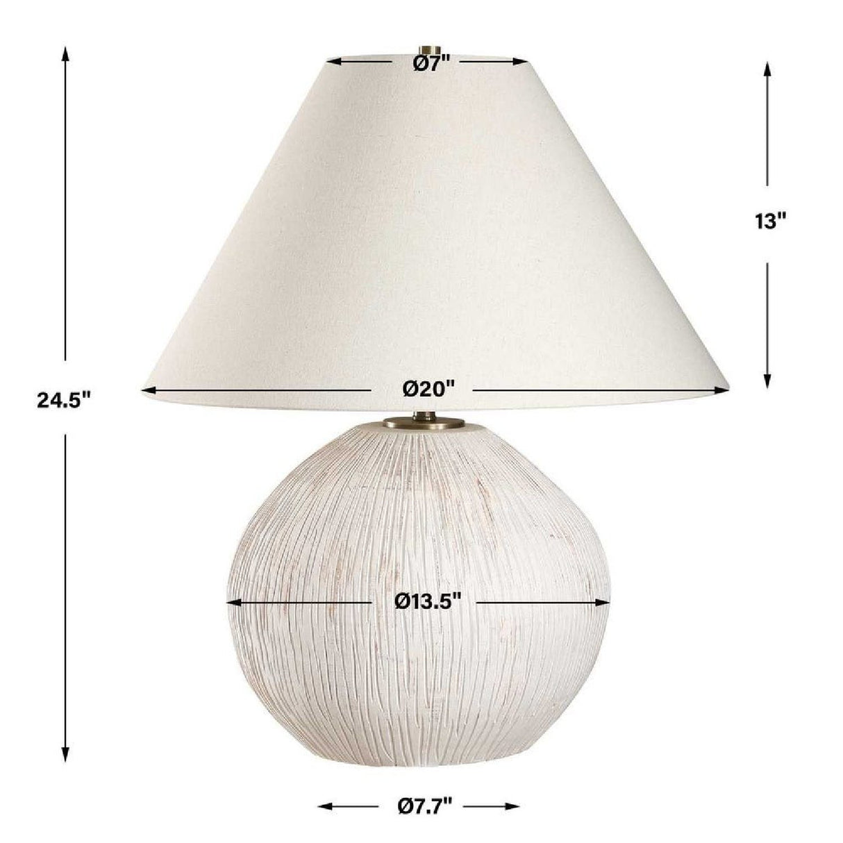 Modern European furniture - White Distressed Porcelain Table Lamp by Uttermost Meryl - www.oroa.com