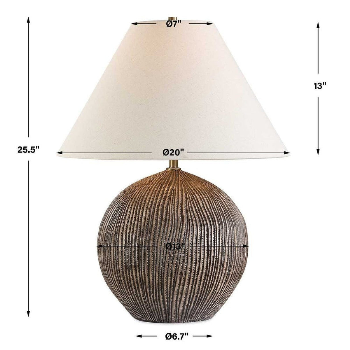 Modern European furniture - Grooved Porcelain Table Lamp by Uttermost Sayre - www.oroa.com