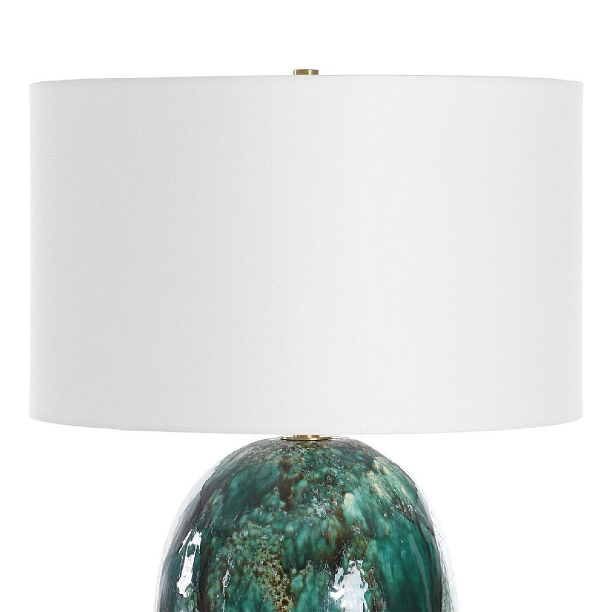 Modern European furniture - Green Dripped Ceramic Table Lamp by Uttermost Ceralene - www.oroa.com
