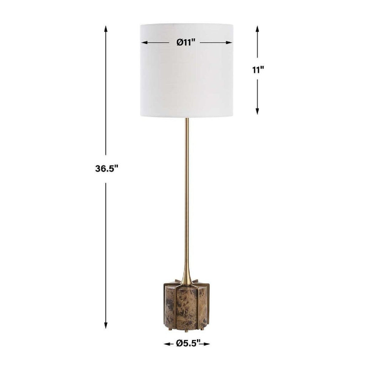 Brown Marble Foot Buffet Lamp by Uttermost Britwell, alternate view 5