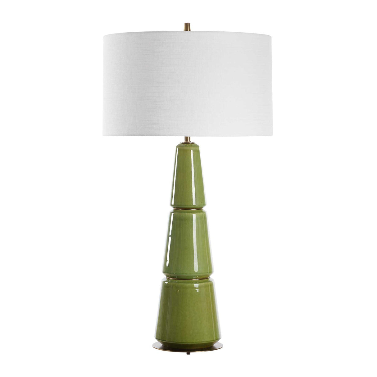 Stacked Green Ceramic Table Lamp by Uttermost Mendell, alternate view 3