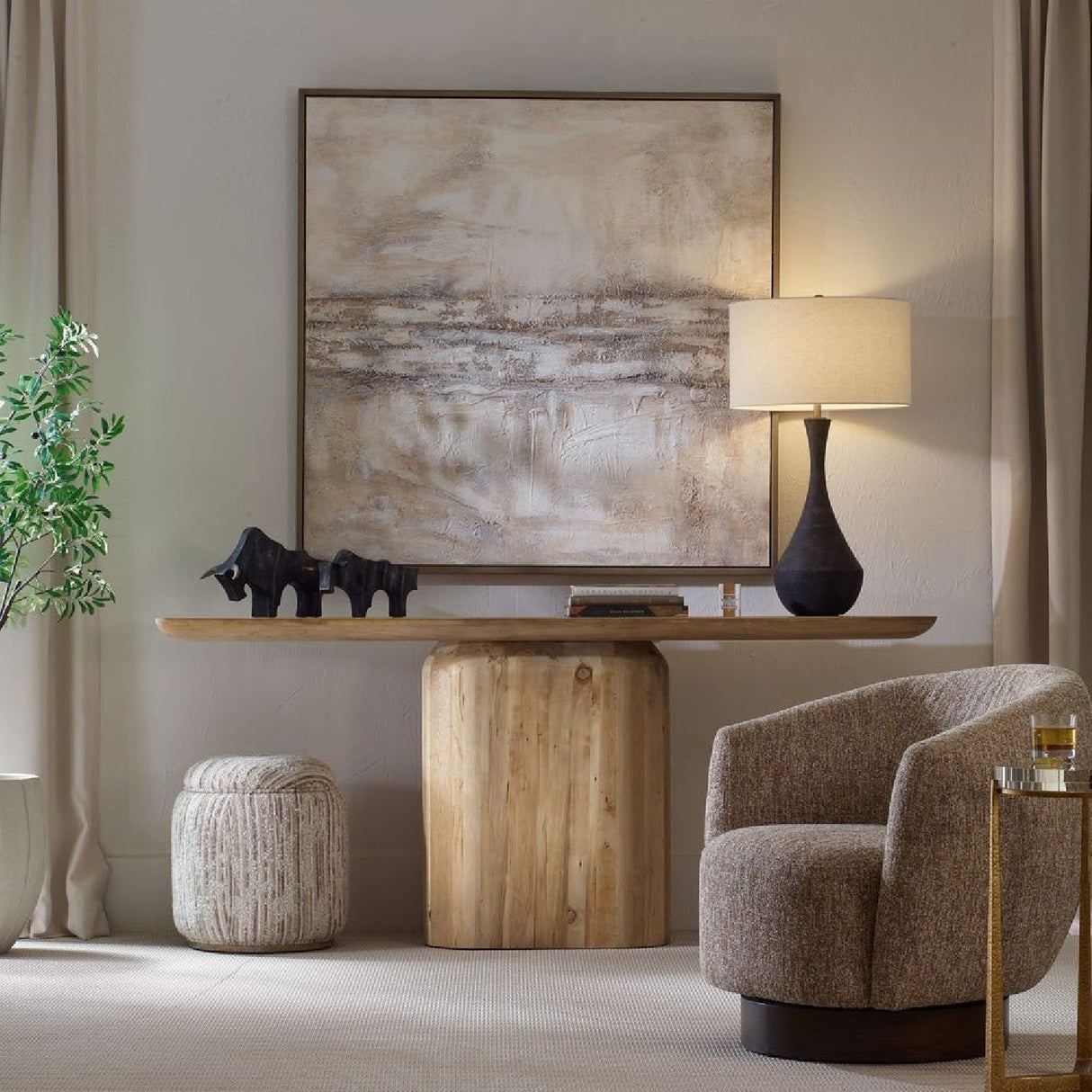 Modern European furniture - Black Textured Ceramic Table Lamp by Uttermost Helston - www.oroa.com