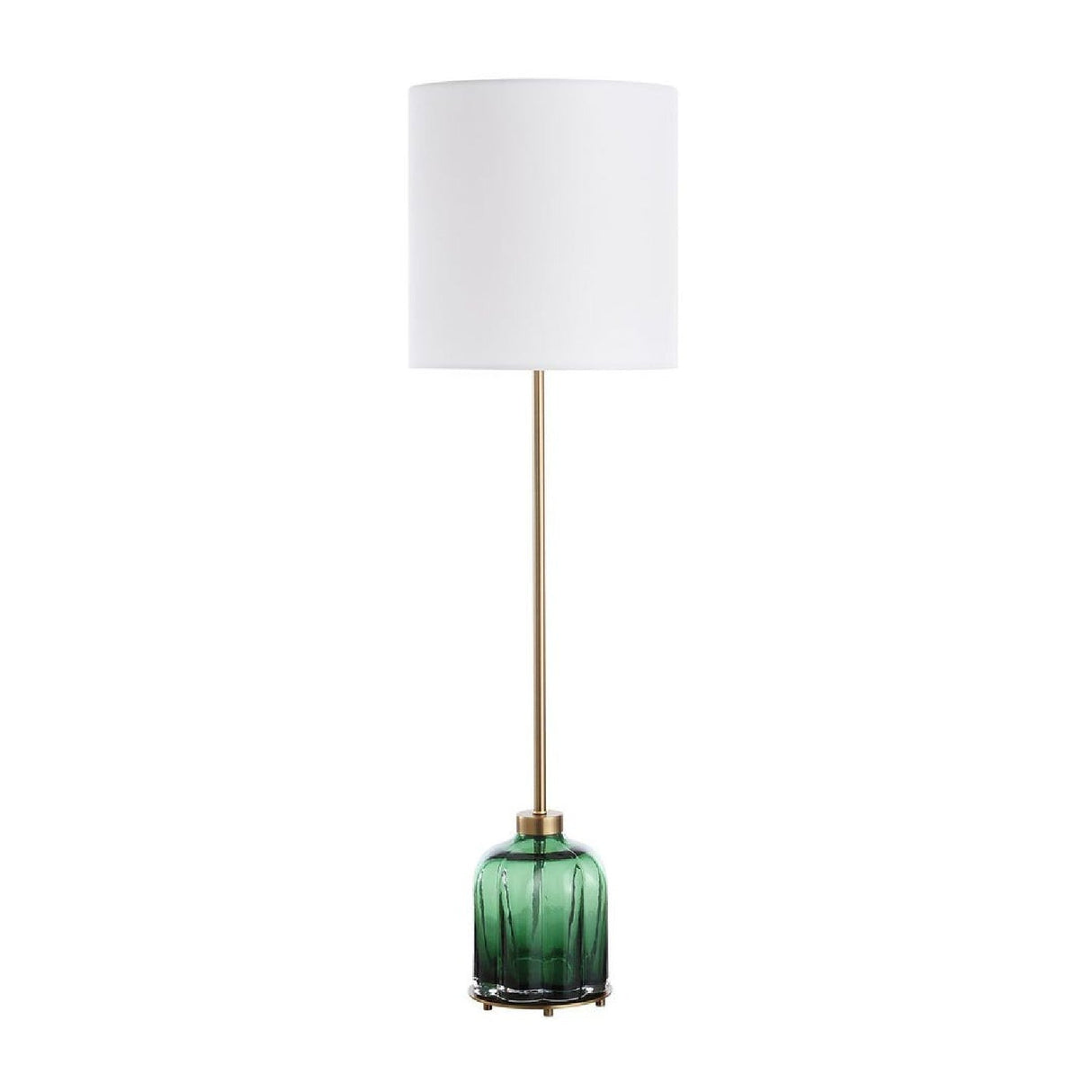 Fluted Green Glass Buffet Lamp by Uttermost Lois