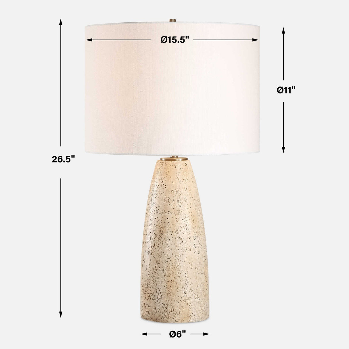 Modern European furniture - Unfilled Natural Travertine Table Lamp by Uttermost Maury - www.oroa.com