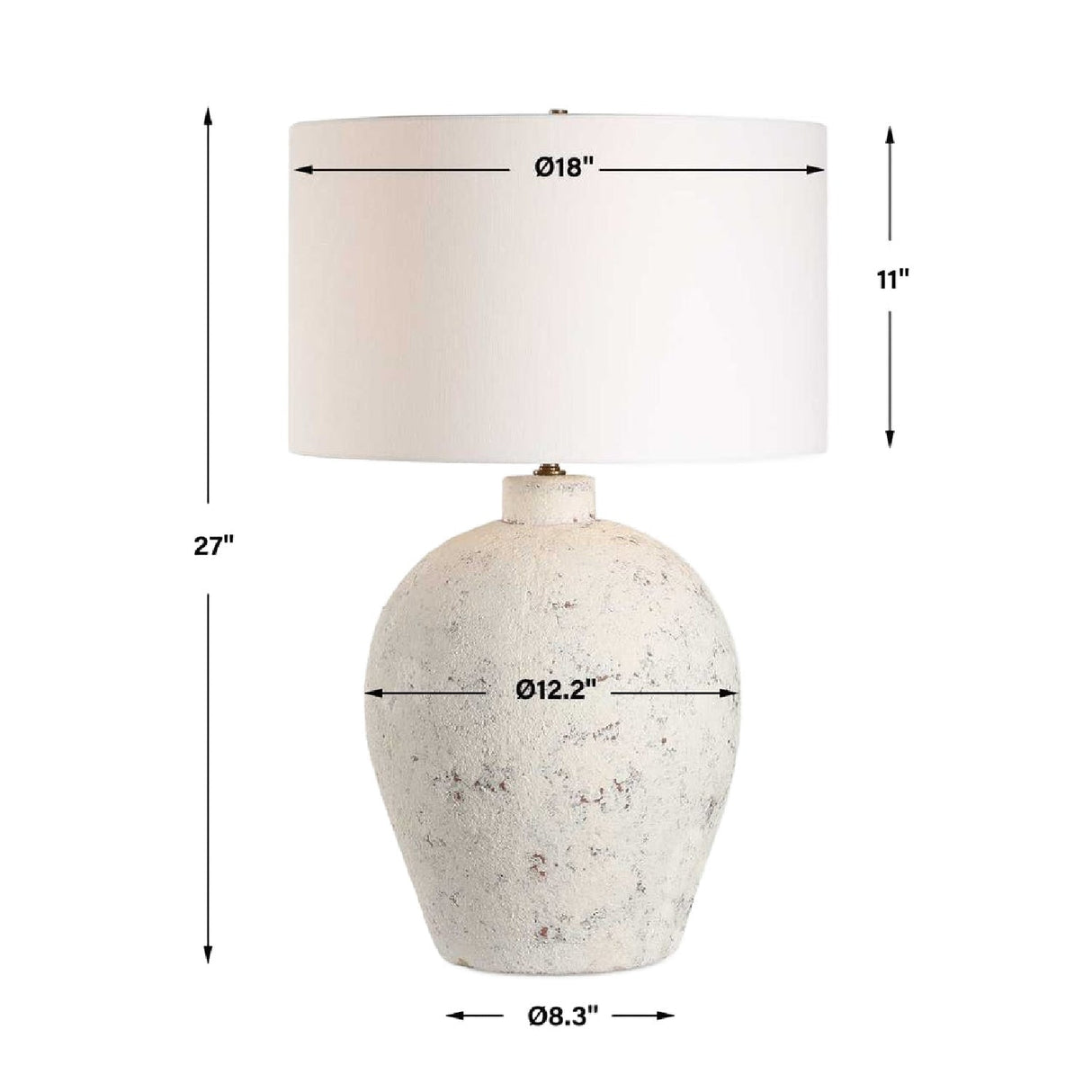 Modern European furniture -Urn- Shaped Porcelain Table Lamp by Uttermost Karena - www.oroa.com