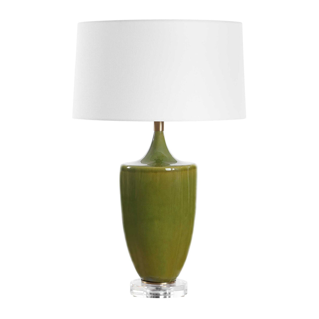 Modern European furniture - Green Crackled Ceramic Table Lamp - www.oroa.com