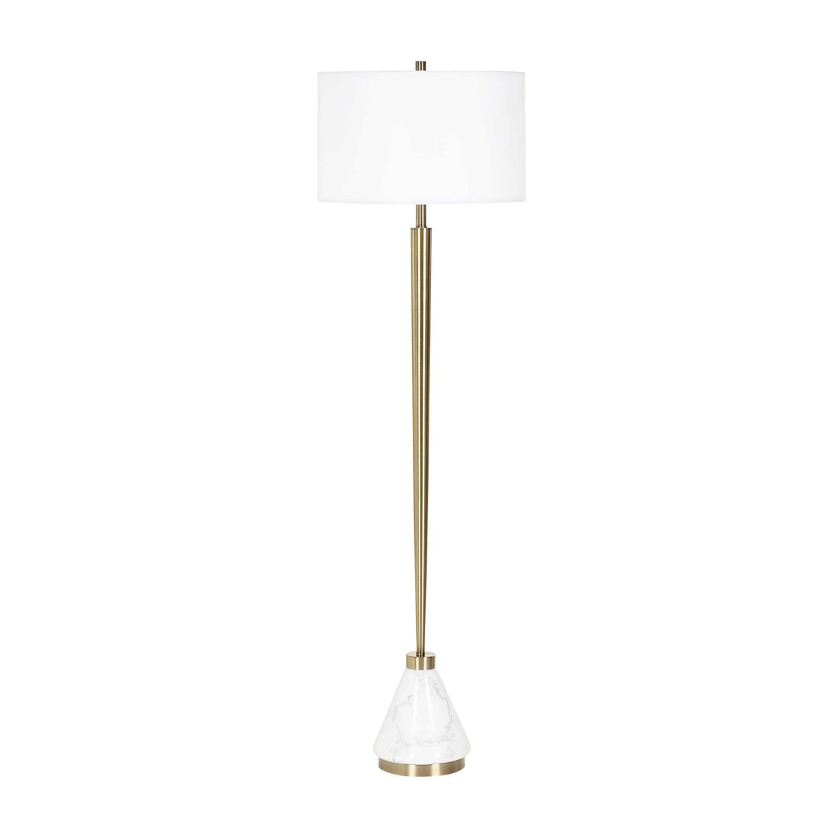 Modern European furniture - Tapered Brass Floor Lamp - www.oroa.com