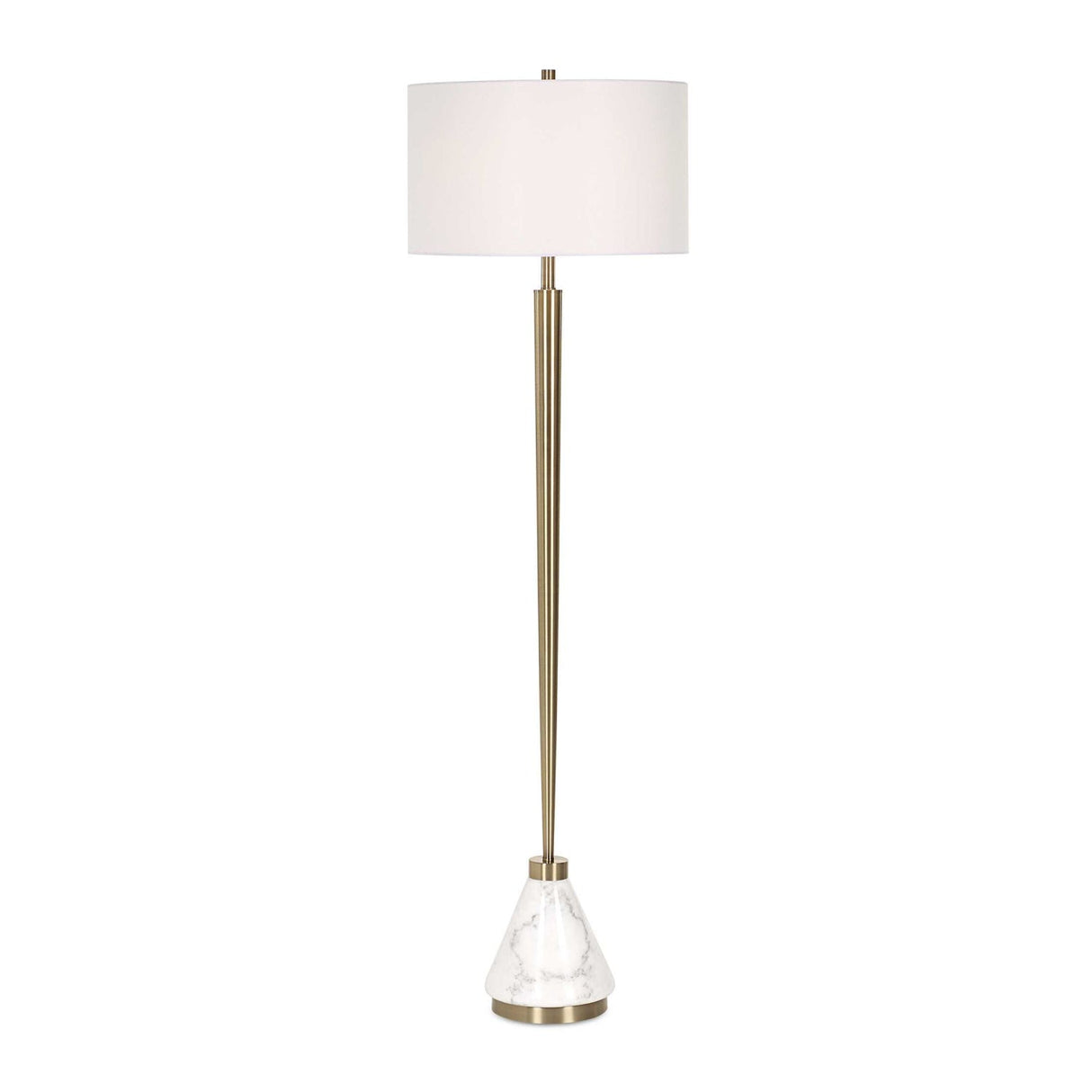 Modern European furniture - Tapered Brass Floor Lamp - www.oroa.com