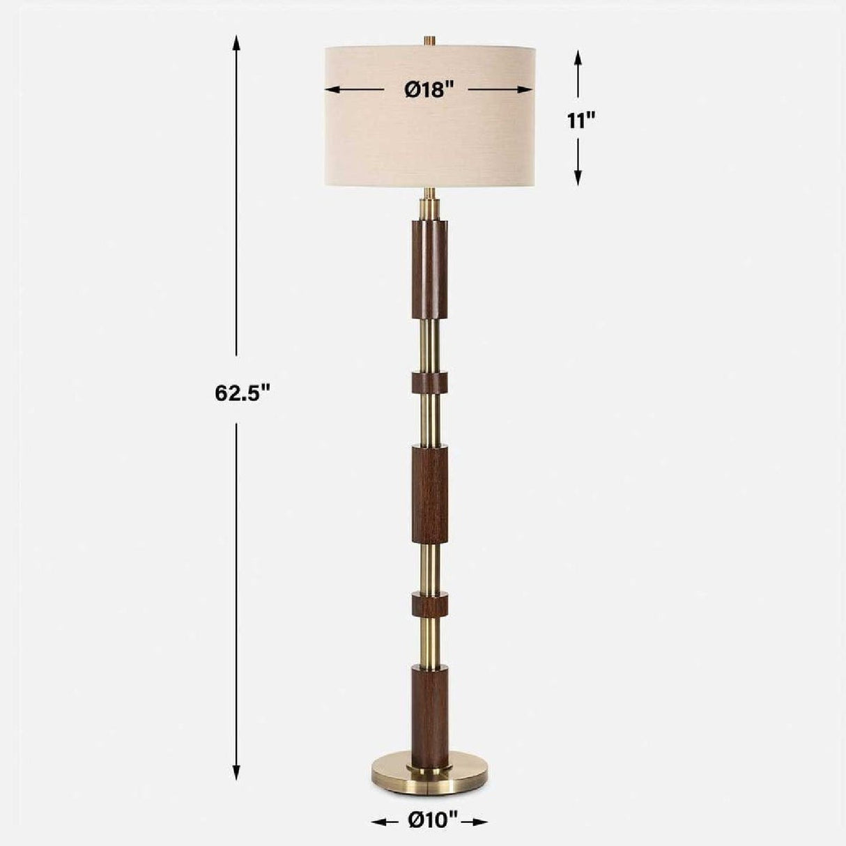 Wooden Cylinders Floor Lamp | Uttermost Stacked - www.oroa.com