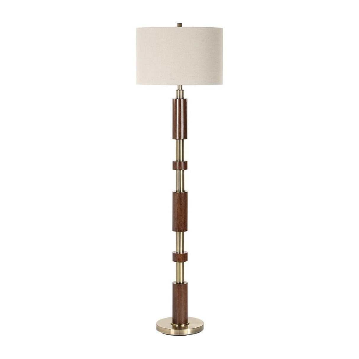 Wooden Cylinders Floor Lamp | Uttermost Stacked - www.oroa.com