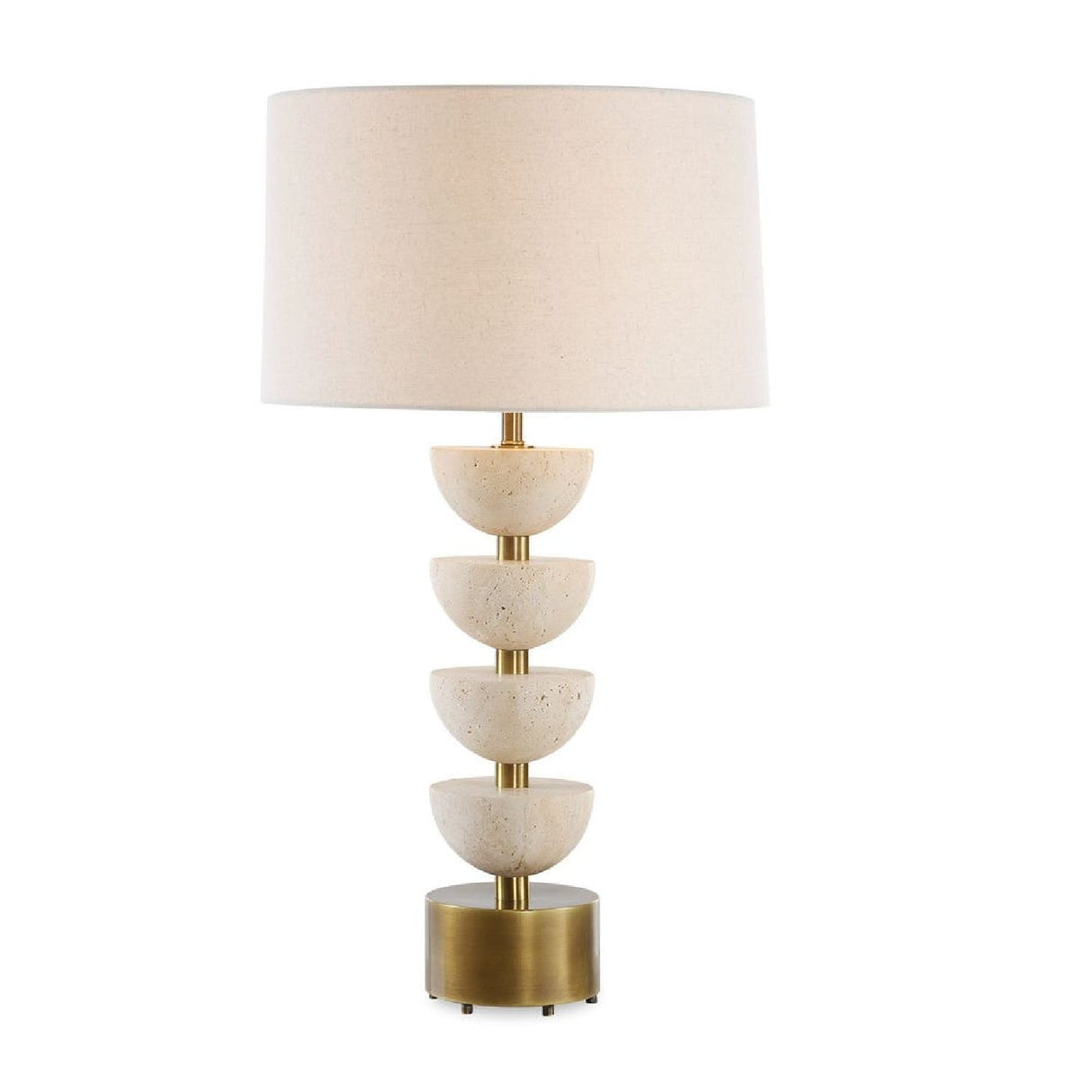 Stacked Travertine Table Lamp by Uttermost Hemisphere, alternate view 3